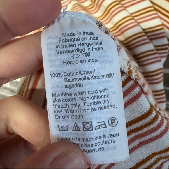 Madewell Striped Thermal Long Sleeve Sleep shirt - Picture 7 of 9